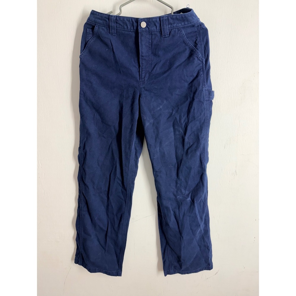 Aritzia Tna Supply Carpenter Pants Navy Blue Utility Workwear Straight Leg Sz 6